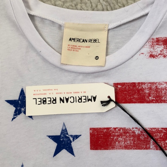 US Flag White Tank Top Sleeveless 100% COTTON - Picture 5 of 6